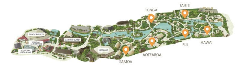 Polynesian Cultural Center Map